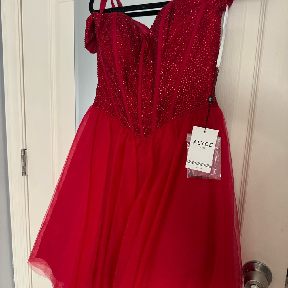 Alyce Paris Sparkling Red Kids Formal Dress